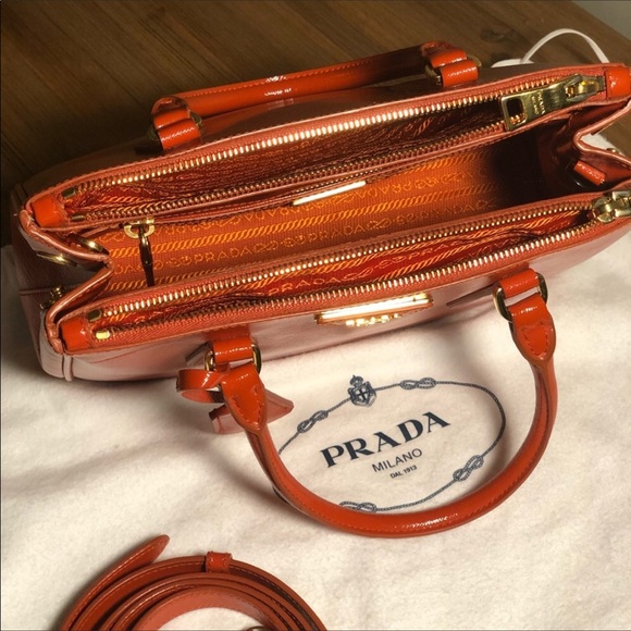 Bright orange Prada Saffiano Bag! - Picture 4 of 7